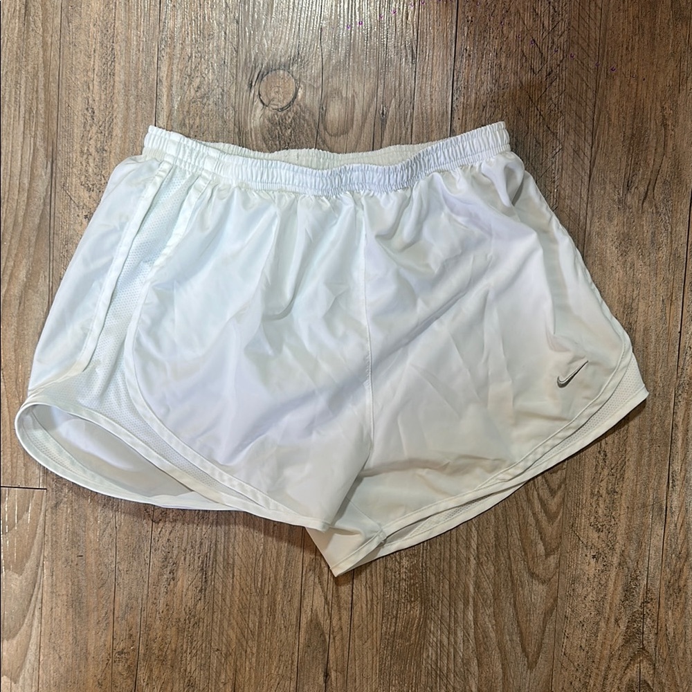 Nike White Sports Shorts
